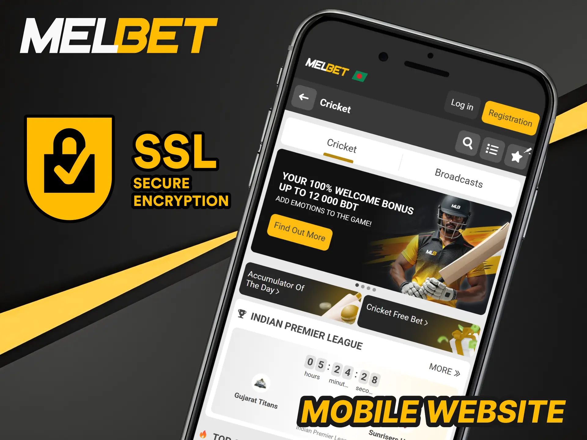 Use the Melbet Mobile Website to place bets anywhere in Bangladesh.
